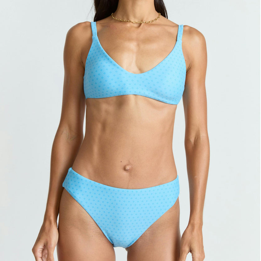 women's le marin dot mid rise bikini bottom