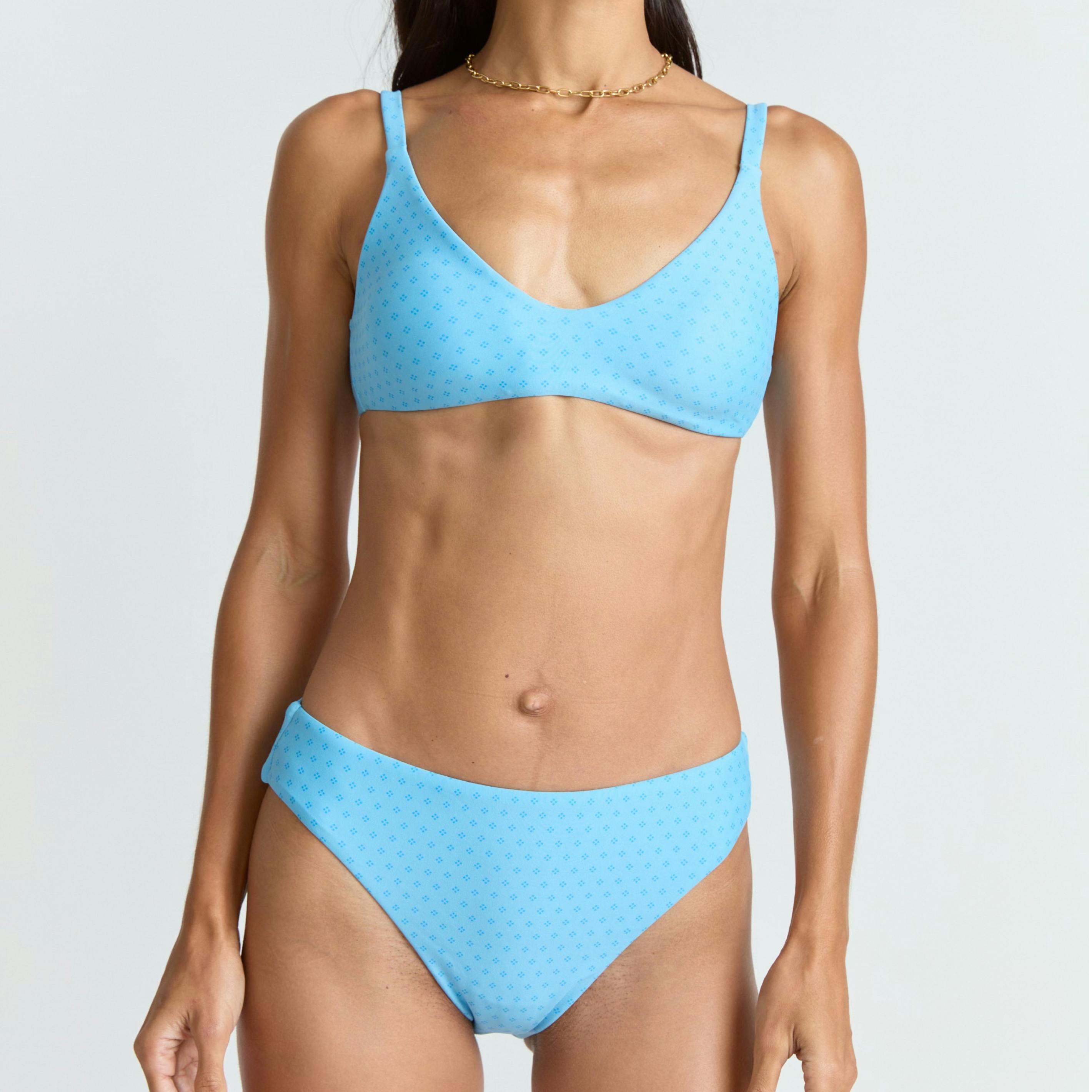 women's le marin dot mid rise bikini bottom