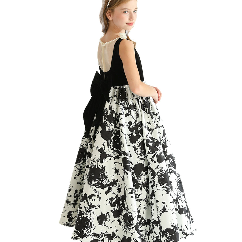Black and White Abstract Dalmeny Dress