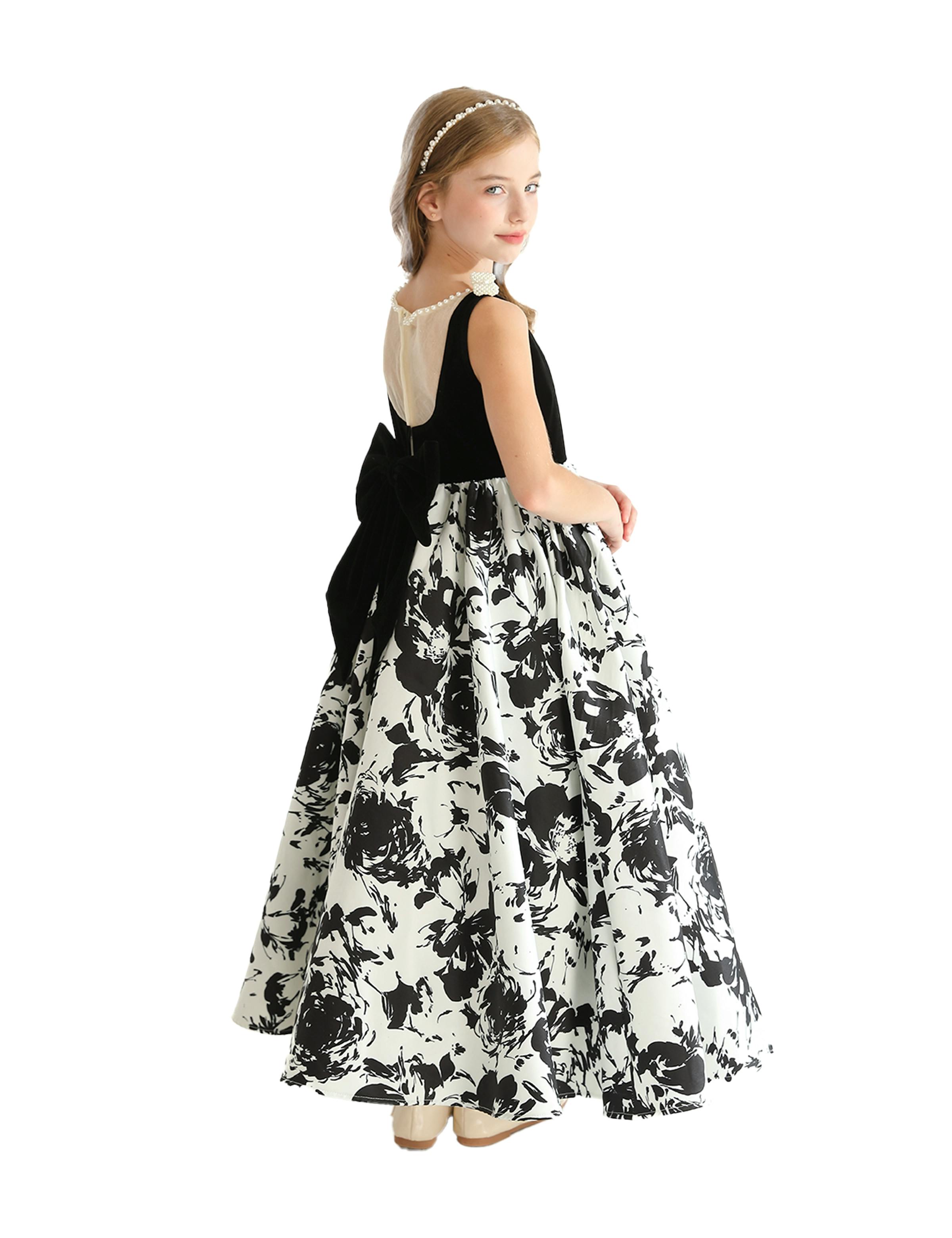 Black and White Abstract Dalmeny Dress
