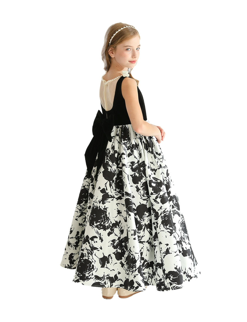 Black and White Abstract Dalmeny Dress