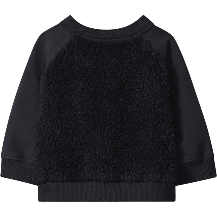Sweatshirt Cardigan with Fuzzy Front