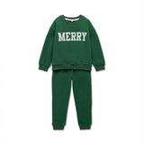 Organic Cotton Merry Sweatshirt & Sweatpants Set Toddler & Children
