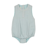 Striped Faux Tab Boys Romper
