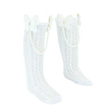 Butterfly Lace Pearl Link Socks
