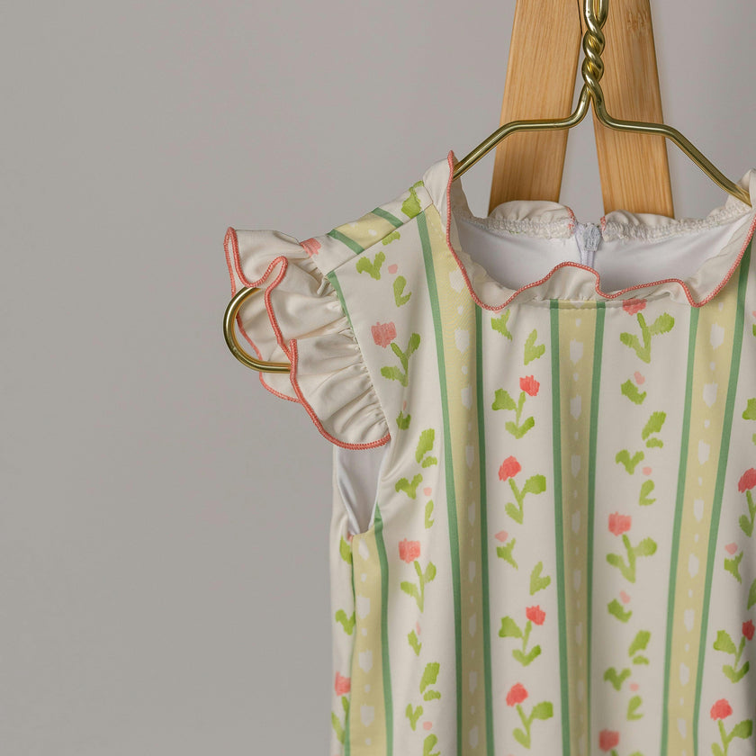 Bingley Suit in Vivian Stripe In Daffodil