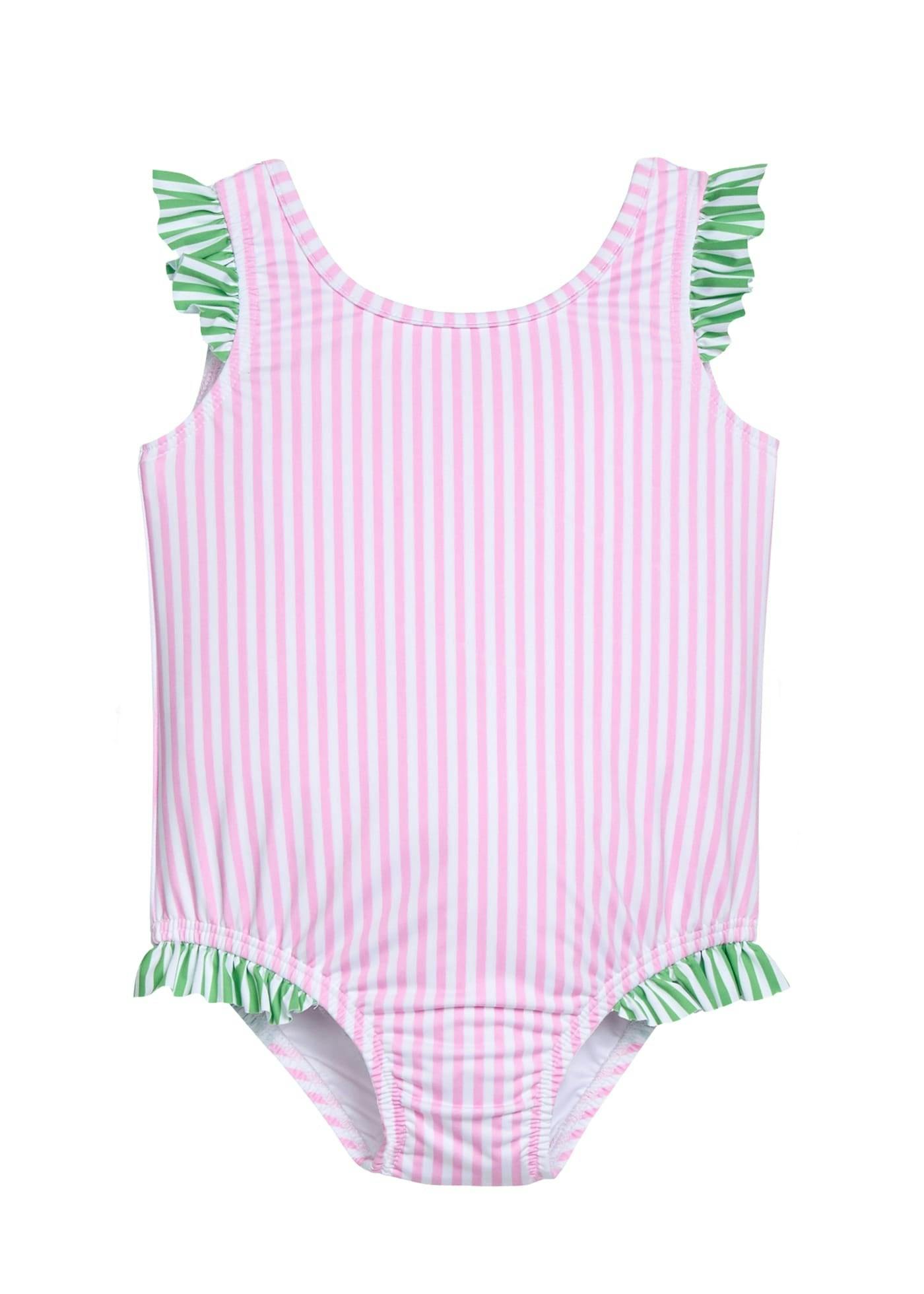 Scoop One Piece Swimsuit - Pink Stripe