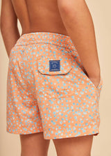 Orange Flowers Boys' Swim Shorts