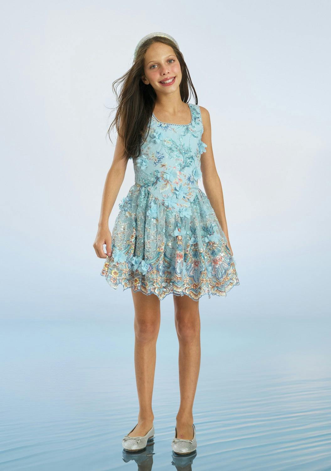 Caitlyn Embroidery Mini Dress