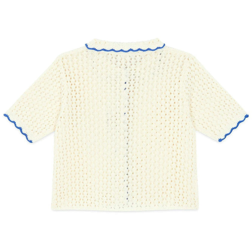 BONTON Crochet Lanza Cardigan - Marshmallow