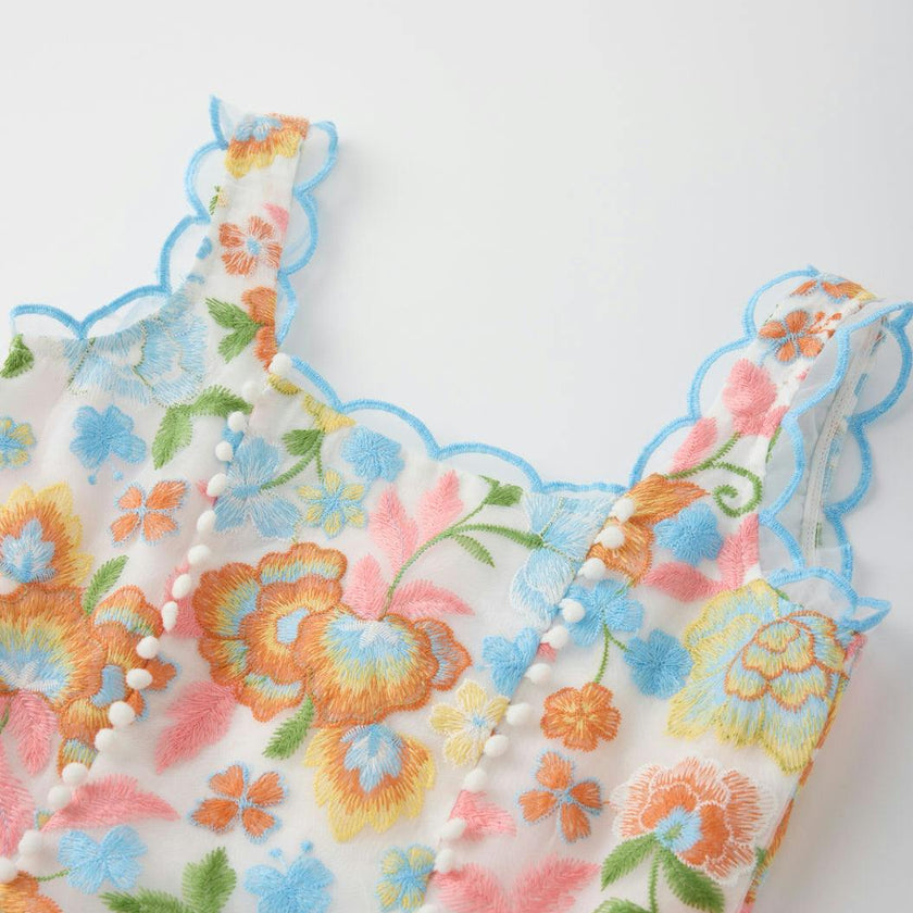 Bianca Embroidered Mini Dress
