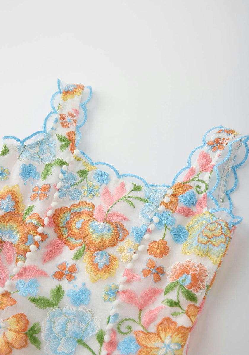 Bianca Embroidered Mini Dress