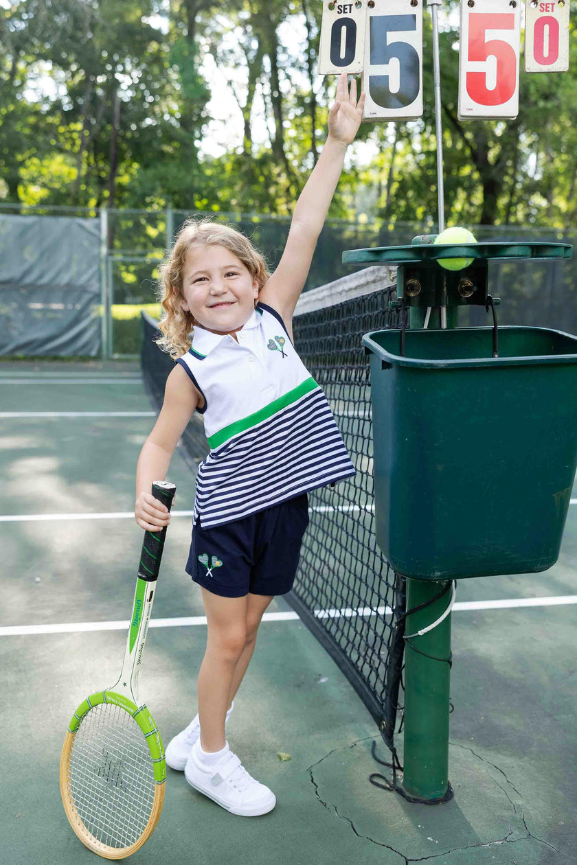 Knit Short Set with Tennis Rackets
