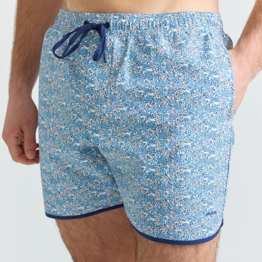 mens original slate floral boardie