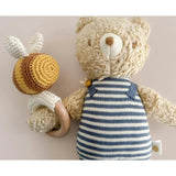 Cotton Crochet Rattle Teether Bee