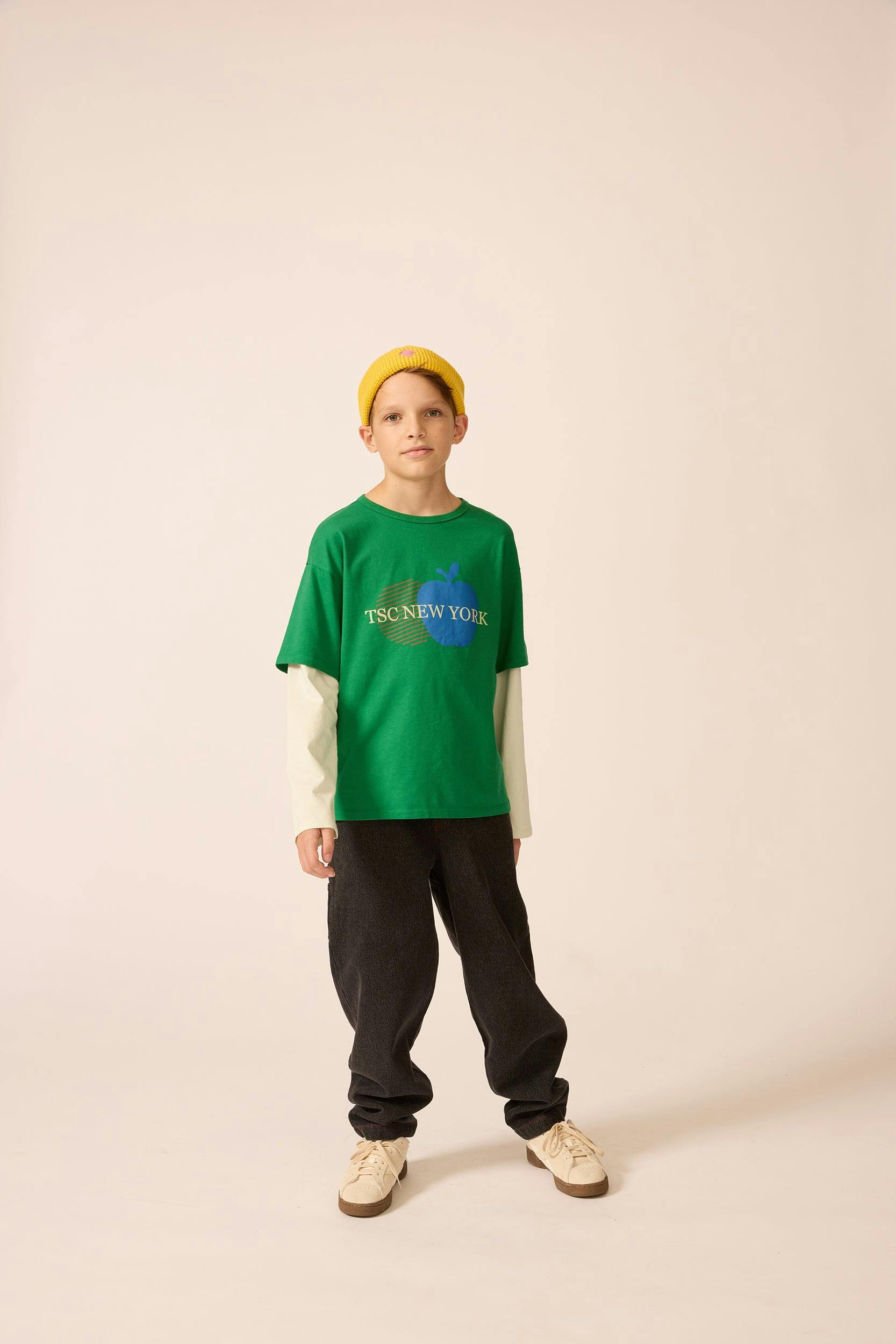 Organic Skater Tee in Tenor Green