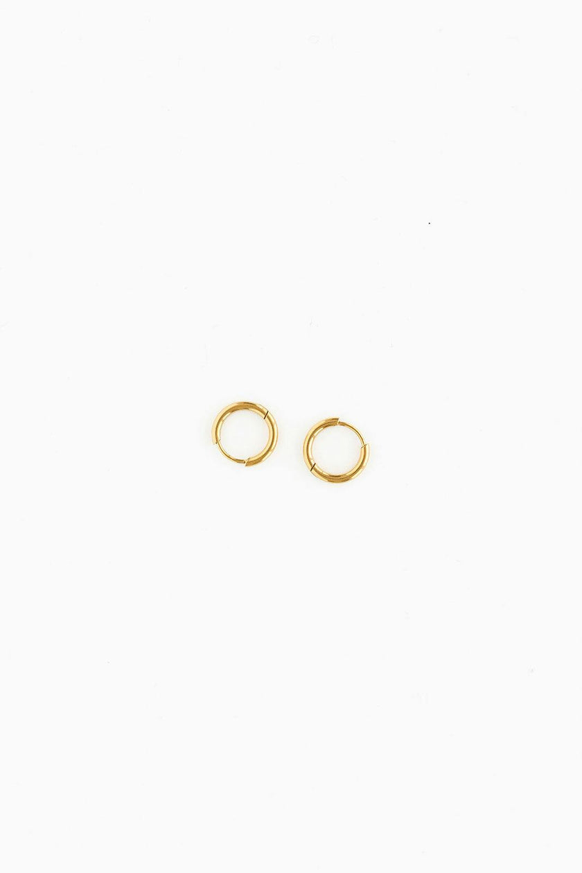 Thin Gold Hoop 8mm Earrings