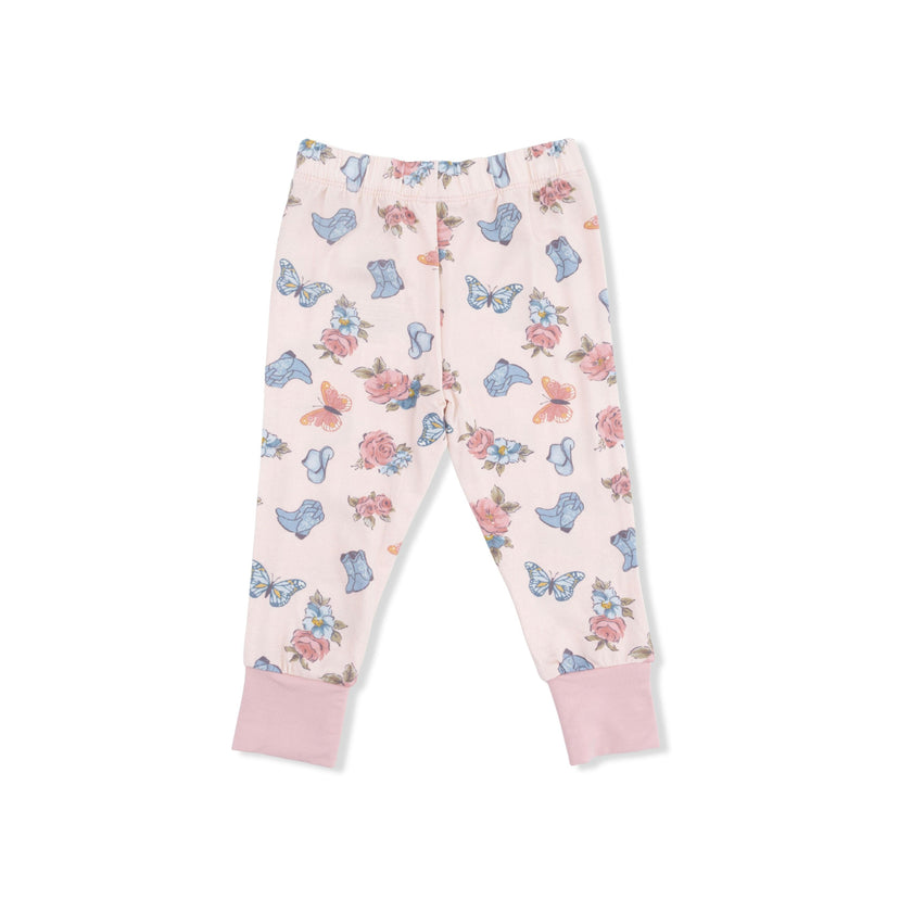 Country Girl Boots - Short Sleeve Loungewear Set