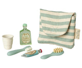 Tooth brush set in bag, Mouse - Blue stripe