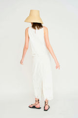 Lombok Skirt in White Embroidered Deco