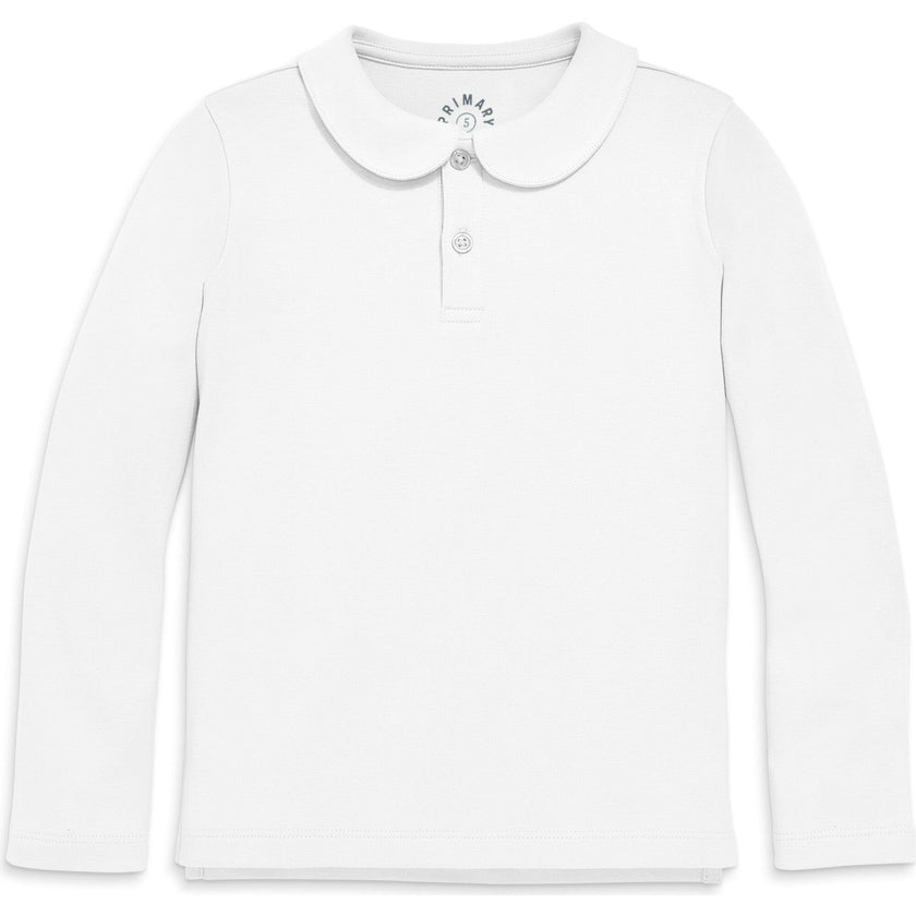 Kids long sleeve peter pan polo