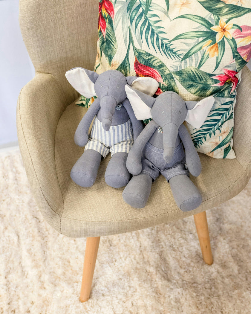 Pamplemousse Peluches Michel the Elephant-Small Grey