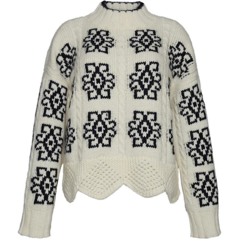 SIENNA SWEATER | IVORY + BLACK