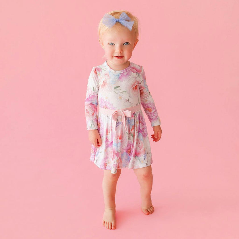 Dominique Bow Twirl Bodysuit Dress