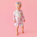 Dominique Bow Twirl Bodysuit Dress