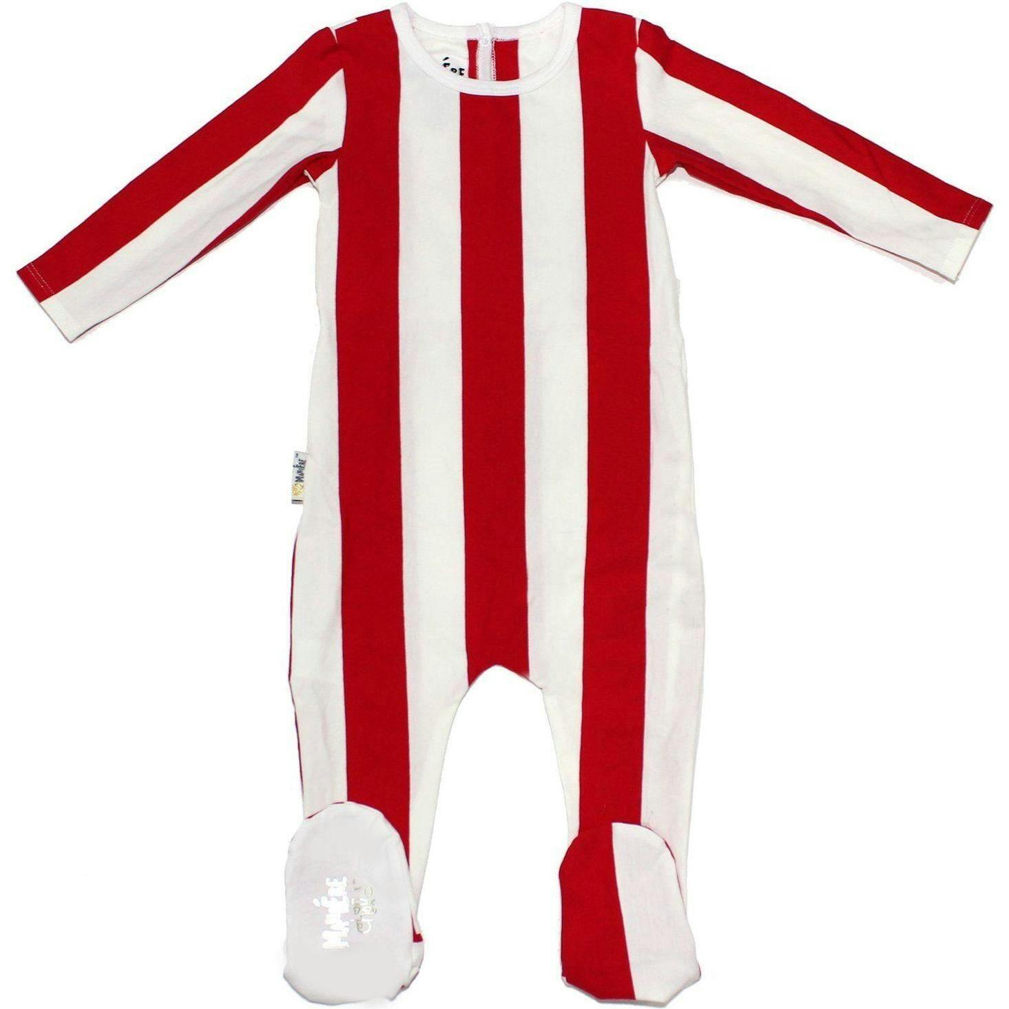 Striped Cotton Long Sleeve Footie