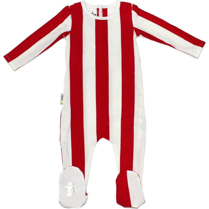 Striped Cotton Long Sleeve Footie