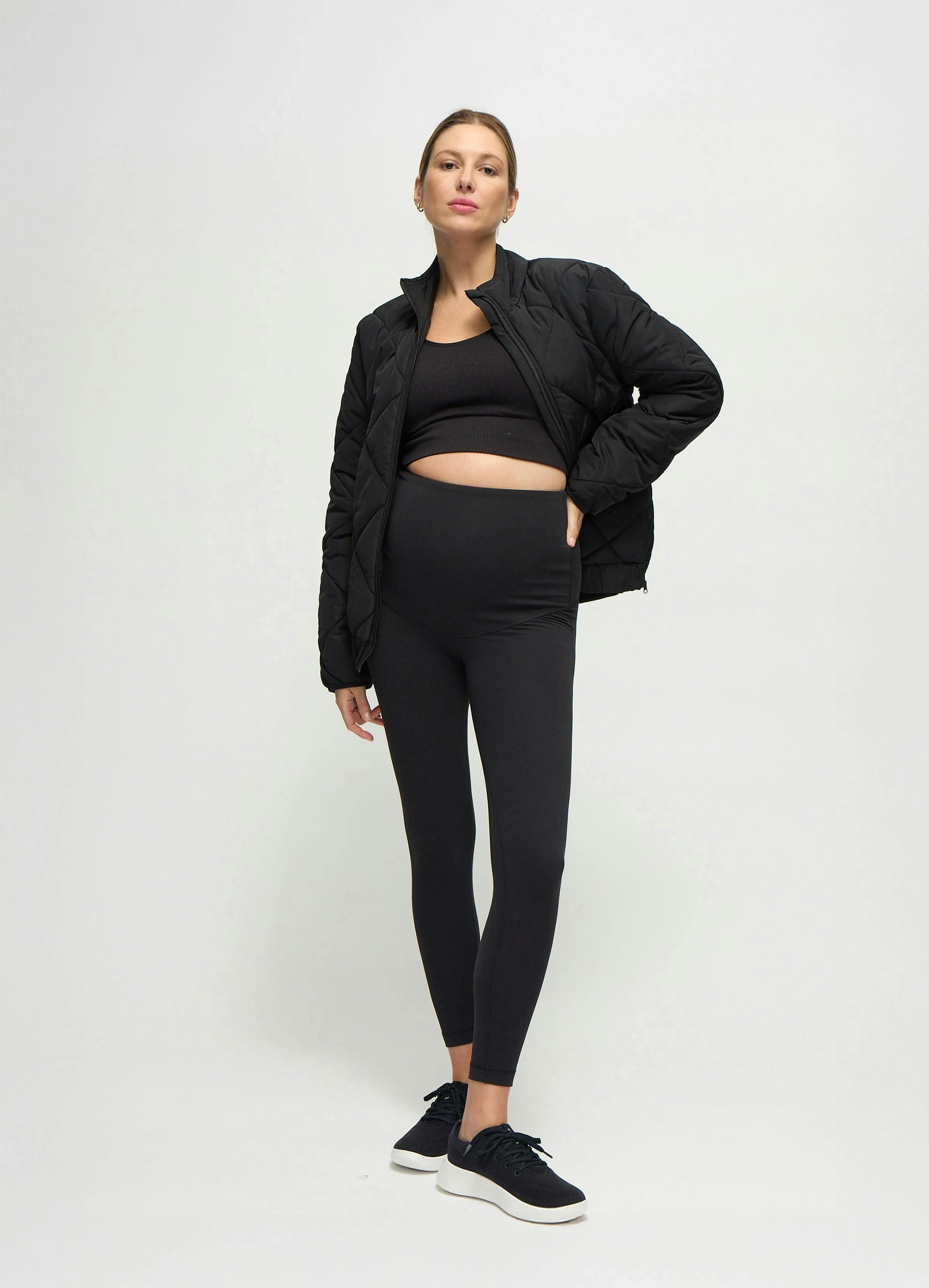 Expandable Raglan Sleeve Maternity Puffer Jacket