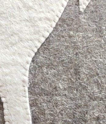Hand Felted Wool Pillow - Cream Moose Silhouette Gray - 20"