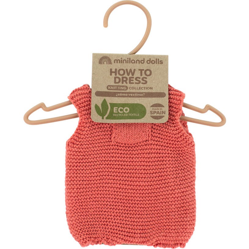Knitted Doll Outfit 12⅝" - Rompers & Bonnet