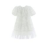 White Embroidered Tulle Milan Dress