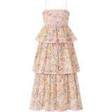 Alanna Frill Embroidered Maxi Dress