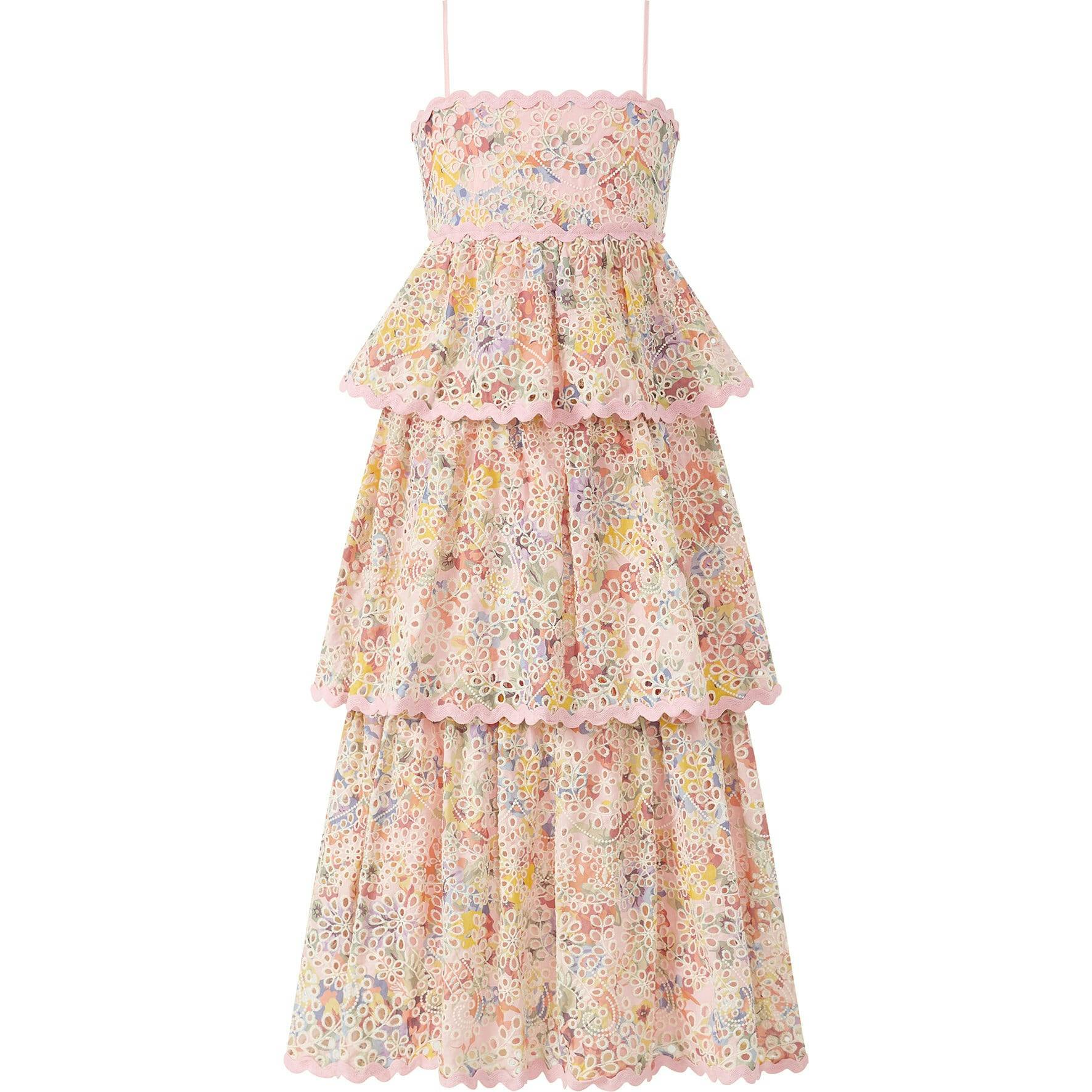 Alanna Frill Embroidered Maxi Dress