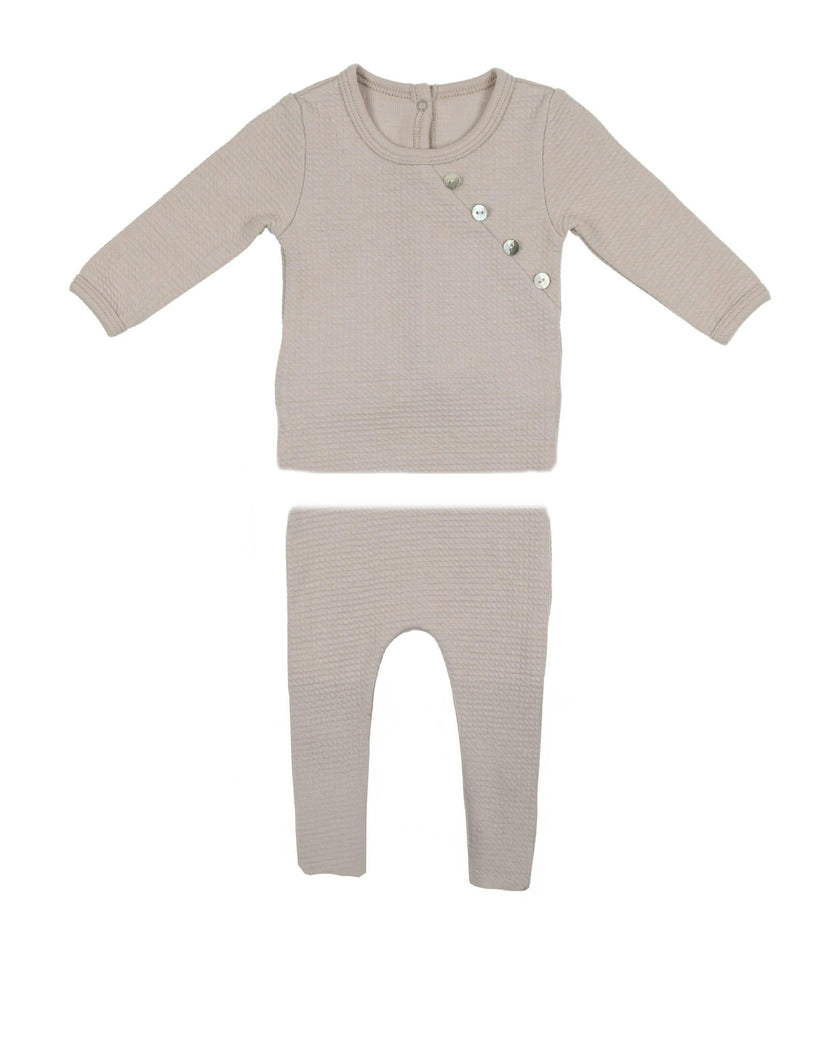 Boys Quilted Waffle 2-Piece Loungewear Set