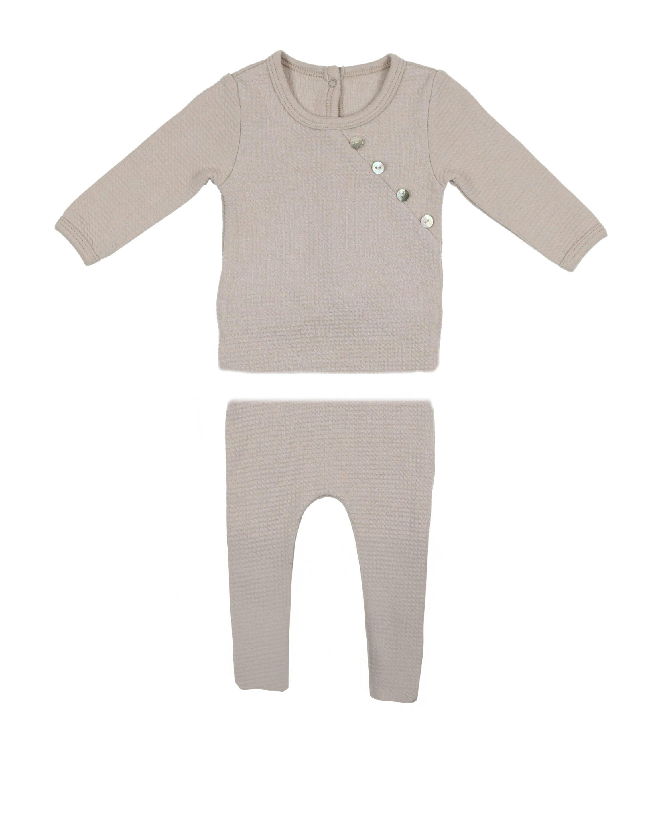 Boys Quilted Waffle 2-Piece Loungewear Set