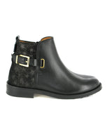 Smooth Leather Boots, Black