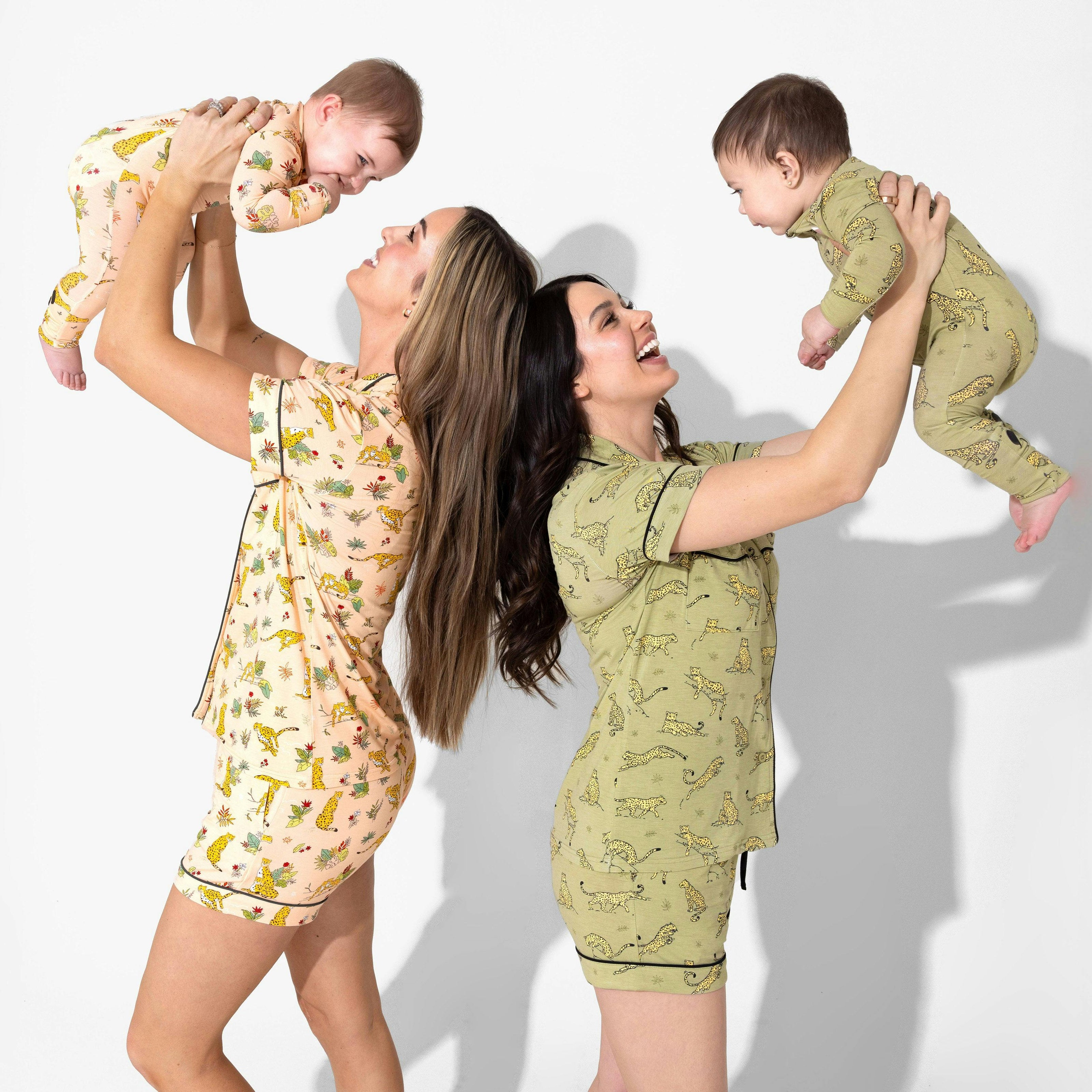 Sage & Spots Leopard Bamboo Women's Pajama Short Set