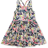 Strappy Back Skirted Dress, Green