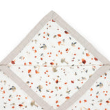 Cotton Muslin Quilted Throw - Mushrooms