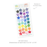 Watercolor Stars • Rainbow • Small • Peel-and-Stick Wall Decals