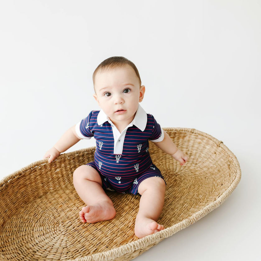 Lobster Stripe Romper