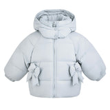 Blue Bow Puffer Jacket