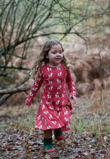 Little Unicorns Long Sleeve Spinny Dress, Purple