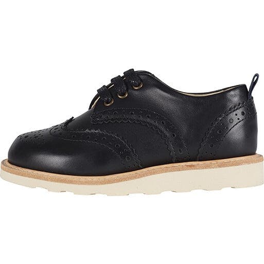 Brando Leather Brogue Shoe, Black