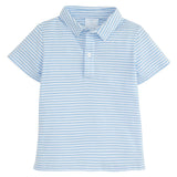 Short Sleeve Polo - Light Blue Stripe