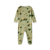 Forest Party Organic Cotton Zipper Footed Romper